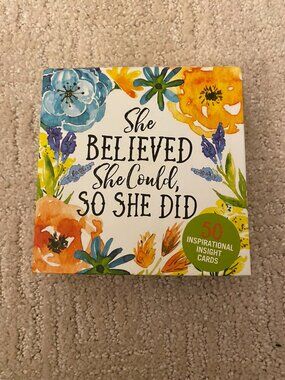 She Believed She Could, So She Did Inspirational Card Set